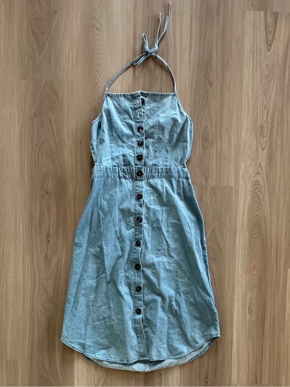 F21 Denim Halter Dress